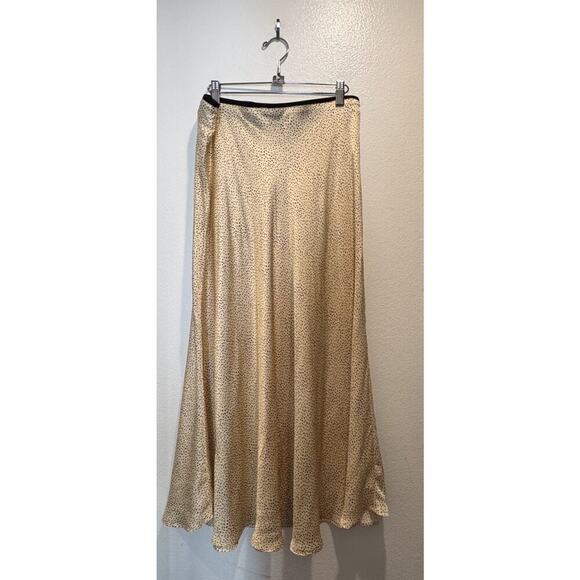 Mango Dresses & Skirts - Mango MNG Women’s Size Large Satin Midi Skirt Pull On Elastic Waist Print